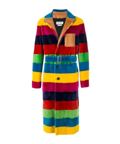 Loewe Long Sleeve Coat In Multi