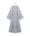 Loewe Pleated Tie-neck Midi Dress