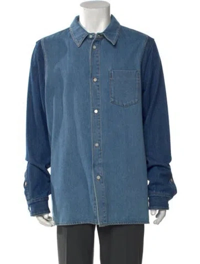 Pre-owned Loewe Long Sleeve Long Sleeve Denim Shirt In Blue