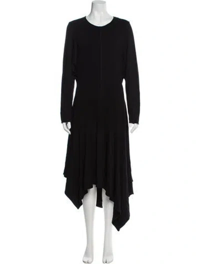 Pre-owned Loewe Long Sleeve Midi Dress Long Dress In Black