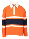 Loewe Long Sleeve Polo Polo Shirt Orange In Blue