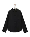 Loewe Mens Brand-embroidery Patch-pocket Long-sleeve Cotton Shirt Black In Black