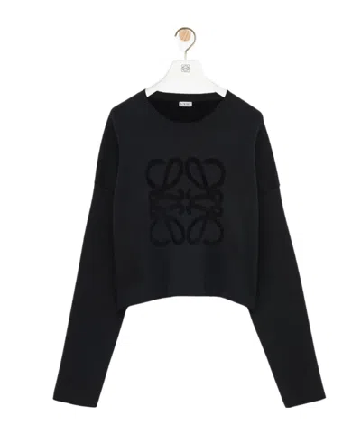 Loewe Long Sleeve Sweater In Black