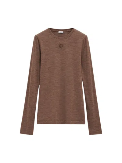 Loewe Long Sleeve Top Chocolate Brown