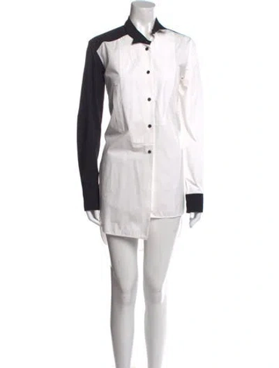 Pre-owned Loewe Long Sleeve Tunic In White