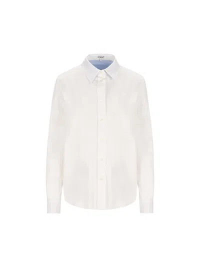 Loewe Long Sleeved Buttoned Shirt In White