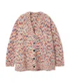 Loewe Multicolor V-neck Cardigan In Nude