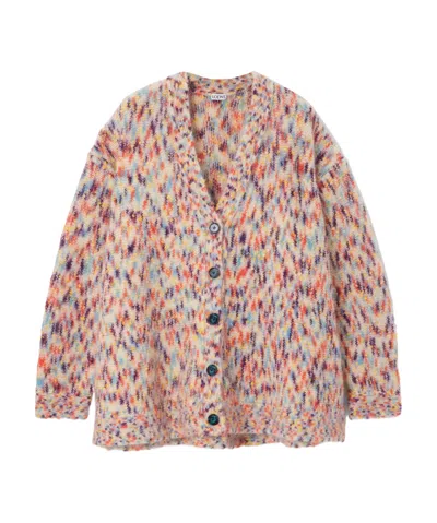 Loewe Long-sleeved Cardigan In Nude