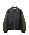Loewe Leather And Canvas-blend Bomber Jacket In Black