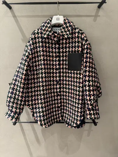 LOEWE LOEWE HOUNDSTOOTH OVERSIZED OVERSHIRT