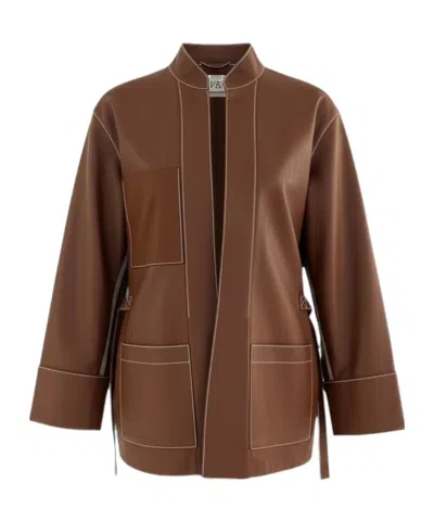 Loewe Long-sleeved Casual Jacket In Brown
