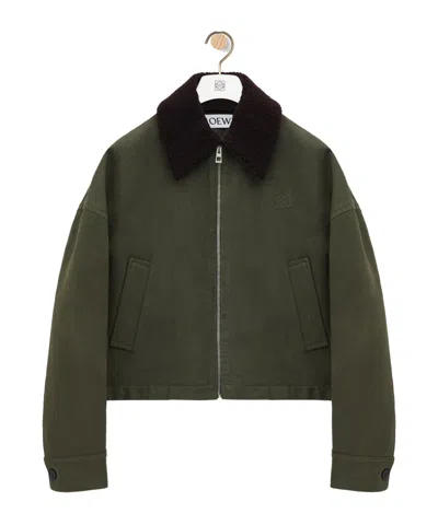 Loewe Long-sleeved Casual Jacket In Green