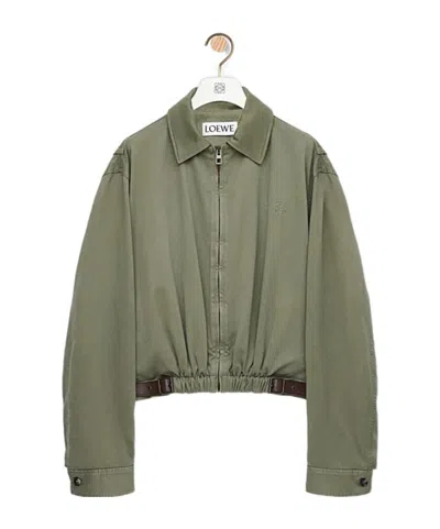 Loewe Long-sleeved Casual Jacket In Green