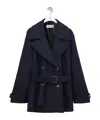 Loewe Long-sleeved Coat In Blue