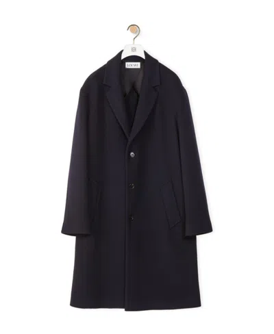 Loewe Long-sleeved Coat In Blue