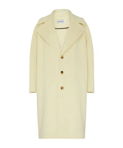 Loewe Long-sleeved Coat In Nude