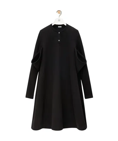 Loewe Long-sleeved Dress In Black