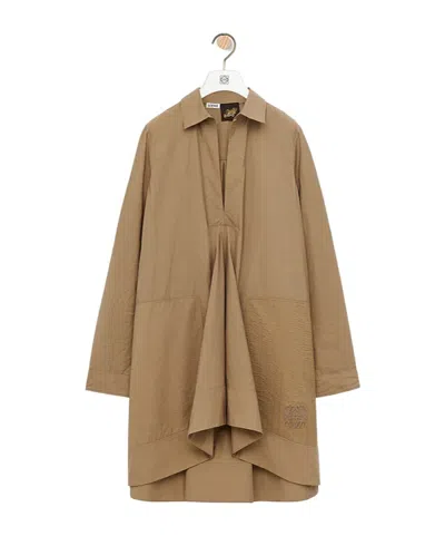 Loewe Long-sleeved Dress In Brown