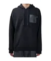 Loewe Anagram Patch Drawstring Cotton Hoodie In Black