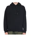 Loewe Long-sleeved Hooded Hoodie In Black