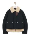 Loewe Puffer Jacket With Removable Lamb Shearling Vest In Multi