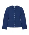Loewe Long-sleeved Knitted Cardigan In Blue