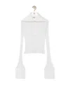 Loewe Long-sleeved Knitted Cardigan In White