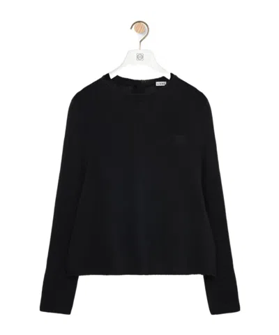 Loewe Long-sleeved Knitwear In Black