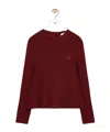 Loewe Cashmere-blend Button-up Sweater In Burgundy
