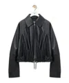 Loewe Balloon Zip-up Leather Jacket In Black