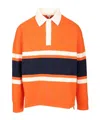 Loewe Long Sleeve Polo Polo Shirt Orange In Blue