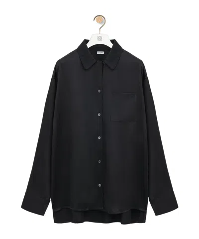 Loewe Long-sleeved Shirt In Black