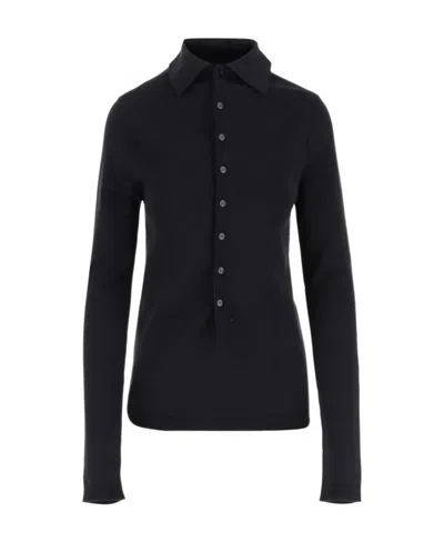 Loewe Long-sleeved Shirt In Black