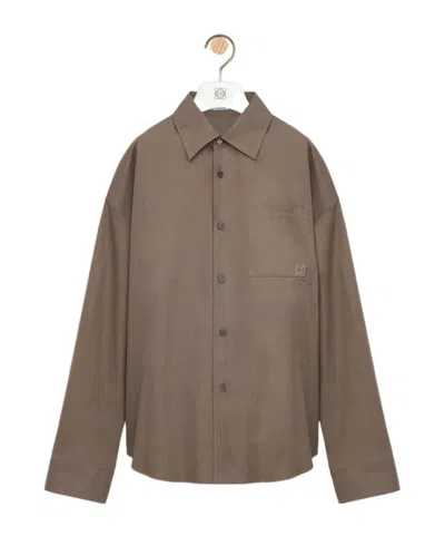 Loewe Long-sleeved Shirt In Brown
