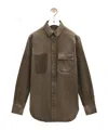 Loewe Long-sleeved Shirt Coat In Brown