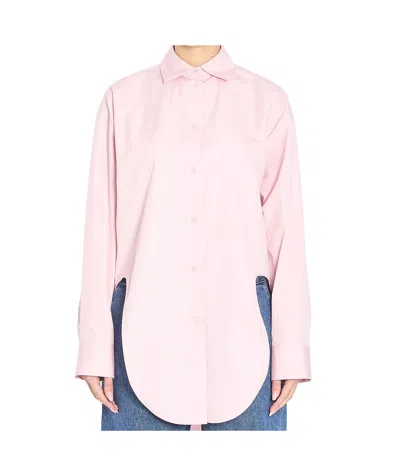 LOEWE LOEWE ASYMMETRIC HEM POPLIN SHIRT