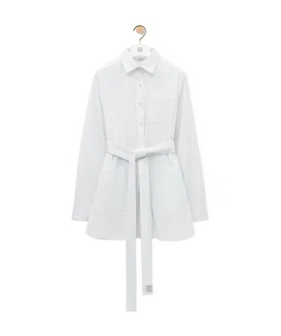 Loewe Long-sleeved Shirt In White