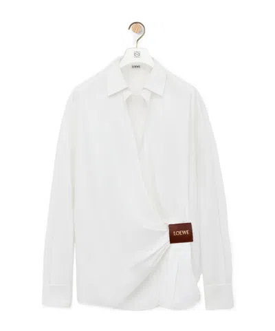 Loewe Long-sleeved Shirt In White