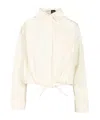 Loewe White Balloon-sleeve Silk Shirt In White