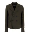 Loewe Wool Double-breasted Jacket In Black
