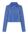 Loewe Mohair And Wool Polo Sweater In Blue