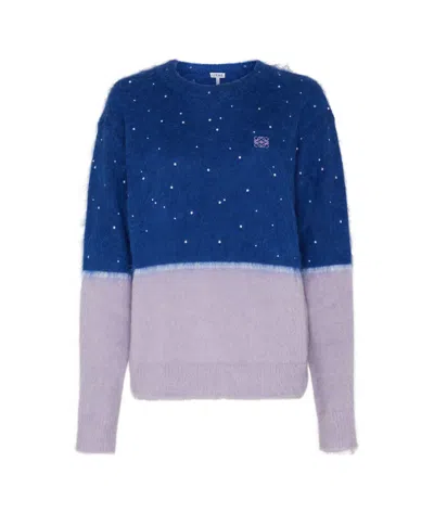 Loewe Long-sleeved Sweater In Blue