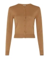 Loewe Draped Cashmere And Silk Cardigan In Brown