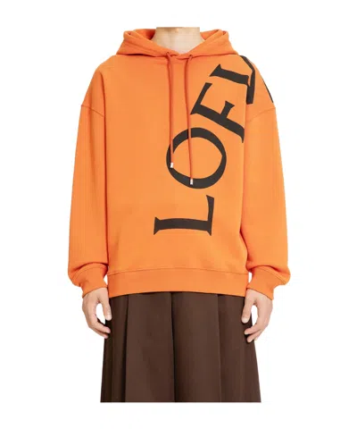 Loewe Long-sleeved Sweater In Orange
