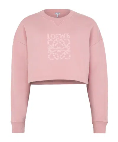 Loewe Long-sleeved Sweater In Pink