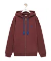 Loewe Cotton-blend Anagram Hoodie In Brown