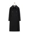Loewe Wool-cashmere Double-breasted Coat In Black