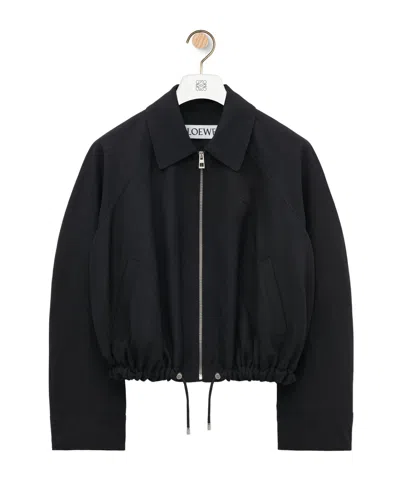 Loewe Long-sleeved Wool Jacket In Black