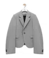 Shop Loewe Jacket In Wool In Gray