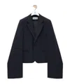 Loewe Long-sleeved Wool Suit Jacket In Navy Blue